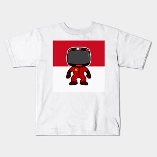 Charles Leclerc Custom Bobblehead - Flag Edition 2021 Season Kids T-Shirt